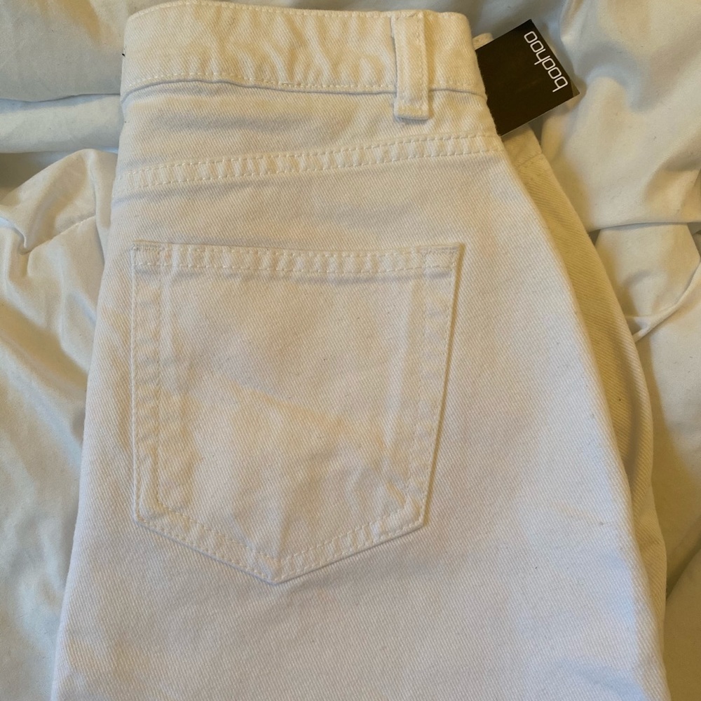 white mini skirt